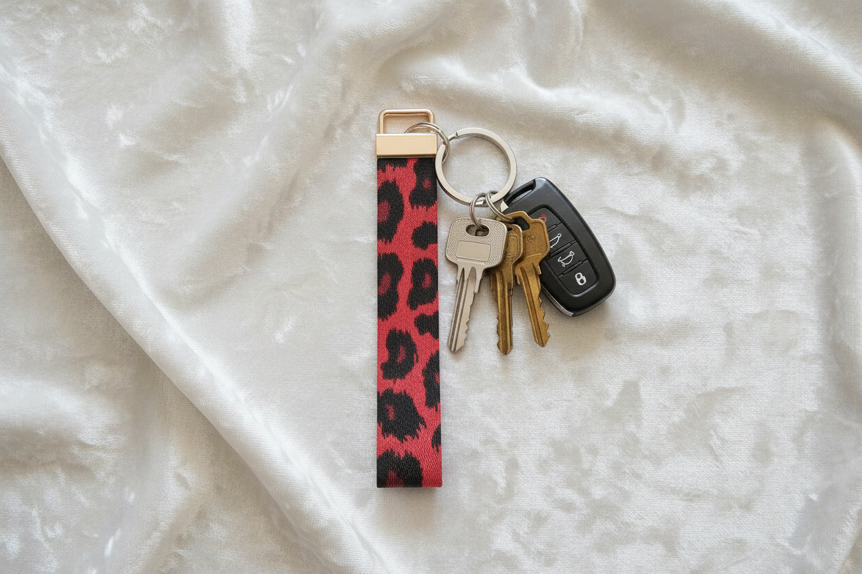 Handcrafted Sublimated Lanyards  - Cow Pink