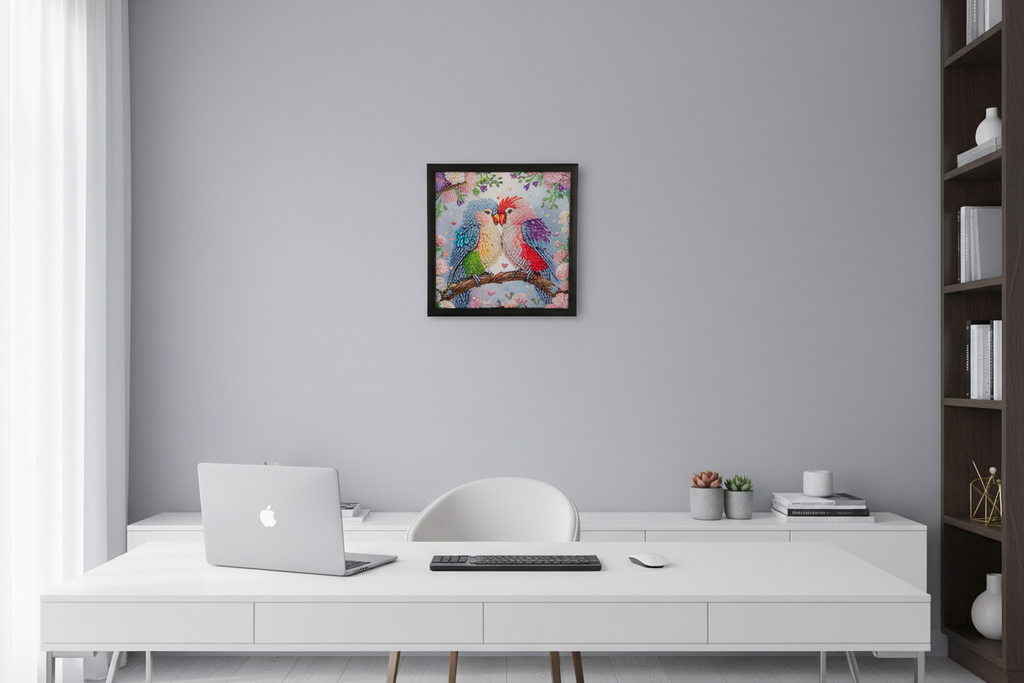 Diamond Art – Handcrafted, Framed & Ready to Hang (Birds)