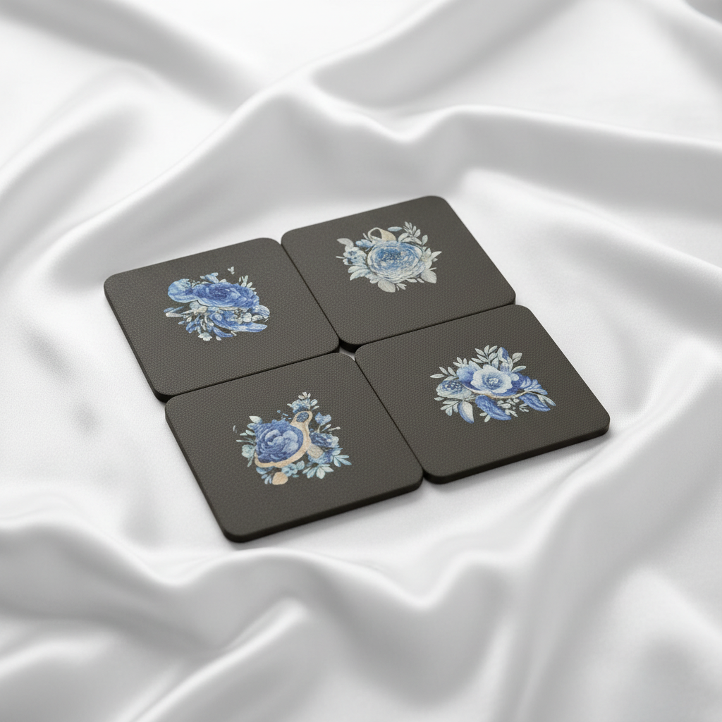 Square Sublimated Coaster Set – 4 Pack | Turtle
