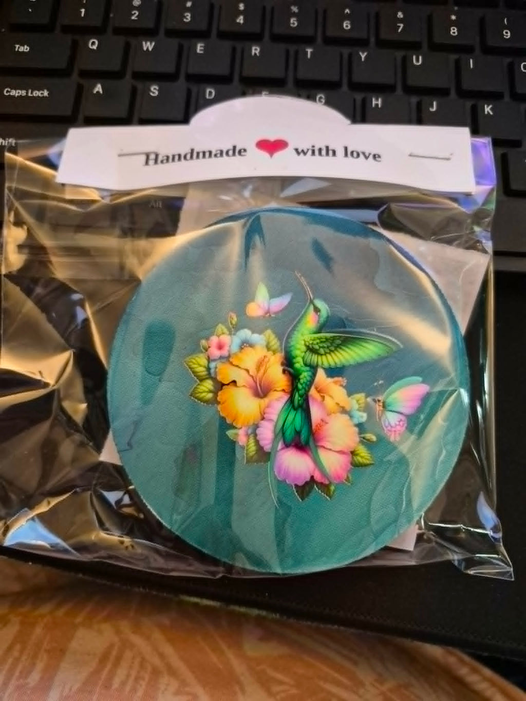 Round Sublimated Coaster Set – 4 Pack | Humming Bird - 03