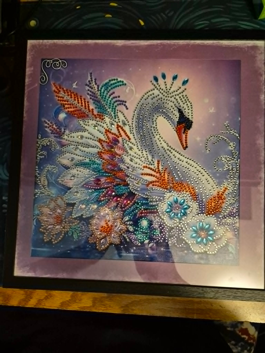 Diamond Art – Handcrafted, Framed & Ready to Hang (Swan)